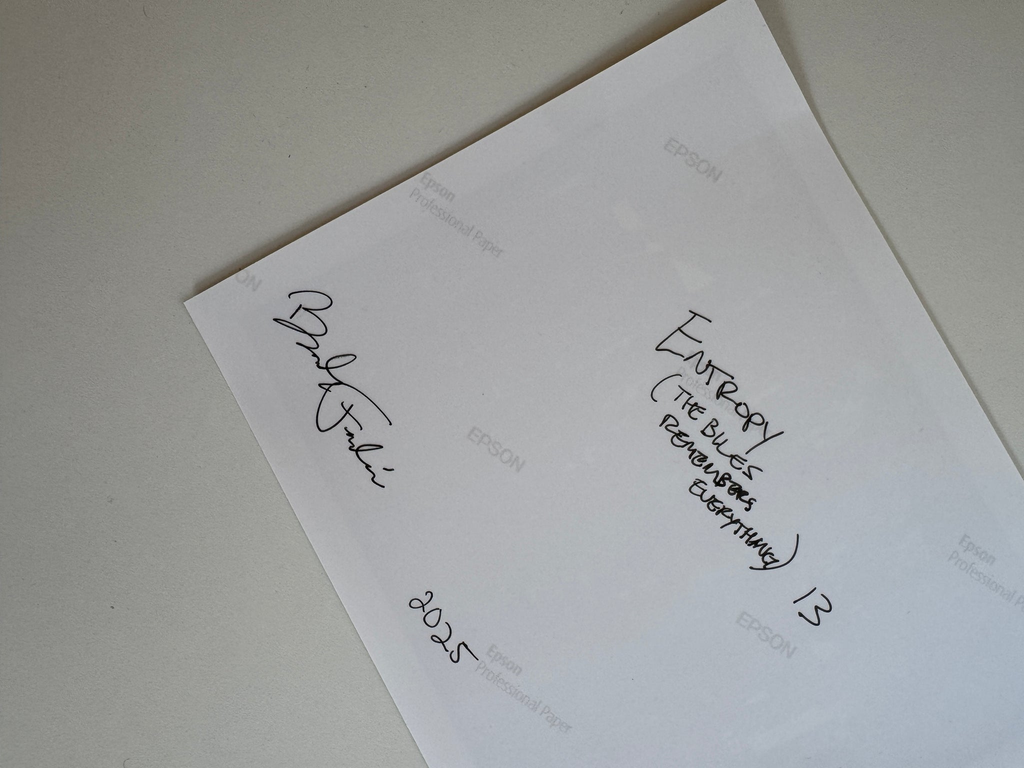 Entropy (The Blues Remembers Everything) 13